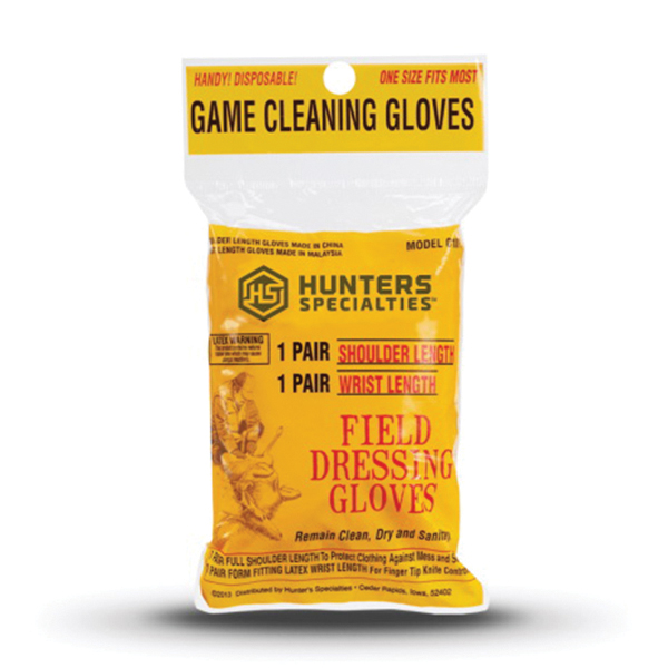 Hunter's Specialties Large Field Dressing Gloves, Black, 2/pack - 01071 - Hunter's Specialties
