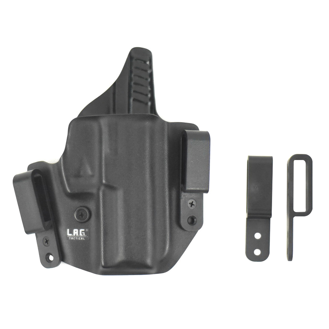 Lag Tactical The Defender Right Hand 1911 5" with Rail IWB/OWB Combo Holster, Black - 6004