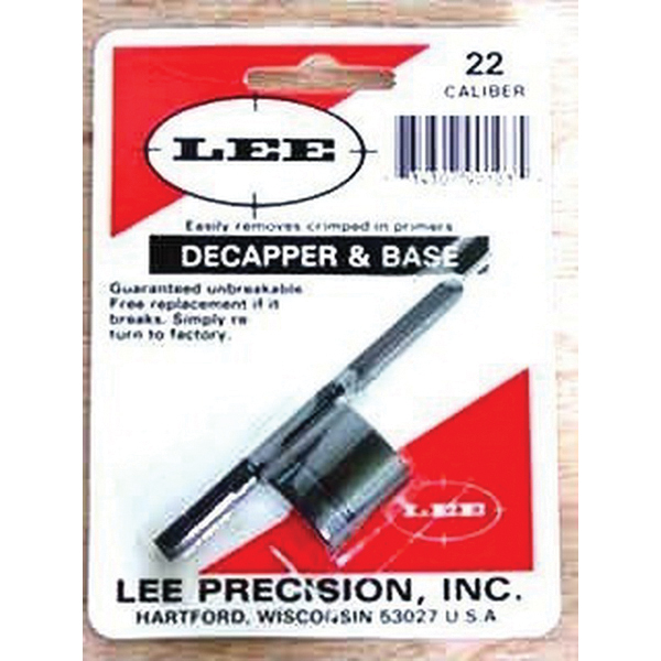 Lee Precision .22 Steel Decapper and Base, Black - 90103 - Lee Precision, Inc.