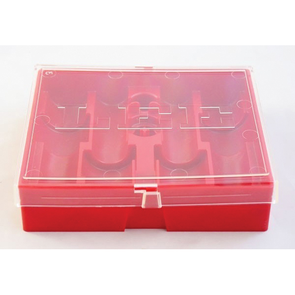 Lee Precision Rec 4 Die Box, Red - 90422 - Lee Precision, Inc.