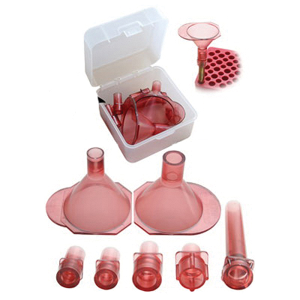 MTM Case Gard Universal Powder Funnel Set, Clear Red - AF7 - Mtm Case Gard