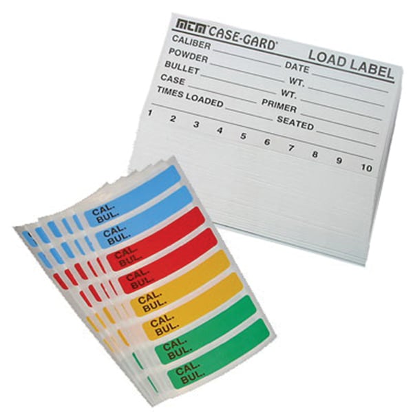 MTM Case Gard Reload Labels, 4"x 2.125", 50/pack, 50/pack and 48/pack - LL1 - Mtm Case Gard