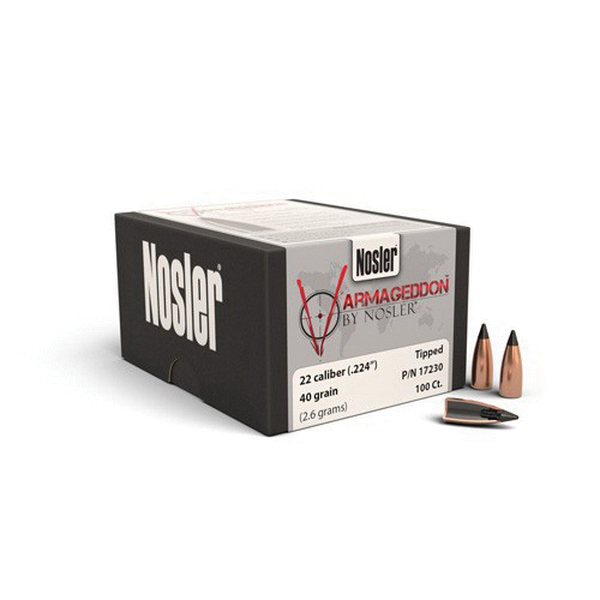 Nosler Varmageddon .22 40 gr FBTP Rifle Bullet, 100/box - 17230 - Nosler