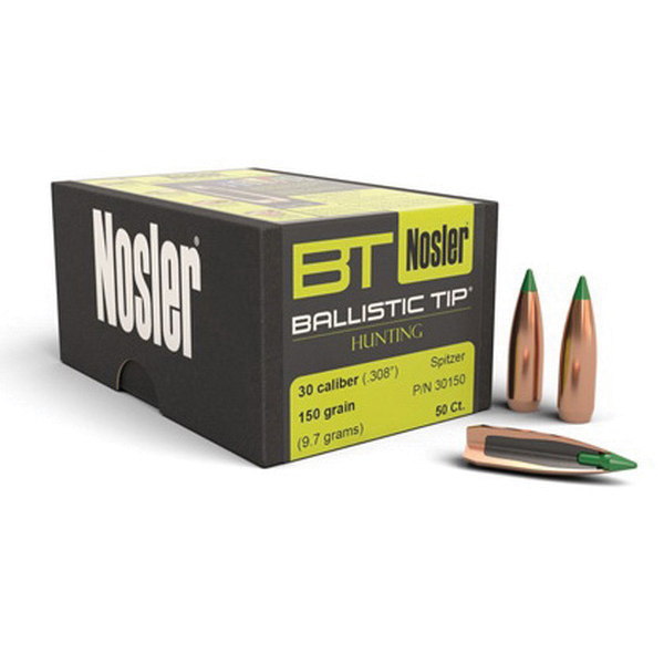 Nosler Ballistic Tip Hunting 7.62x39mm 123 gr SBT Rifle Bullet, 50/box - 30131