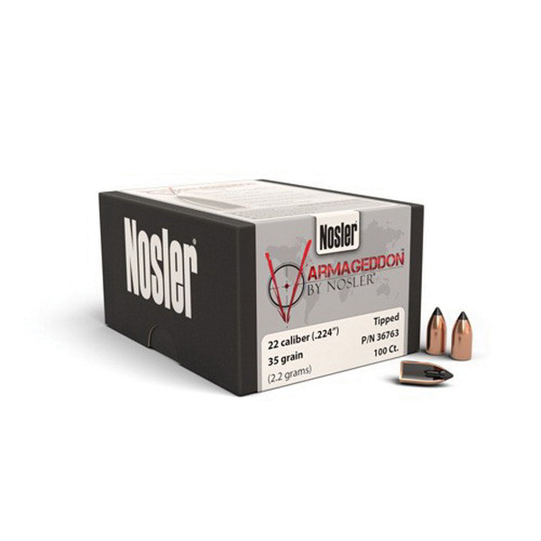 Nosler Varmageddon .22 35 gr FBTP Rifle Bullet, 100/box - 36763 - Nosler