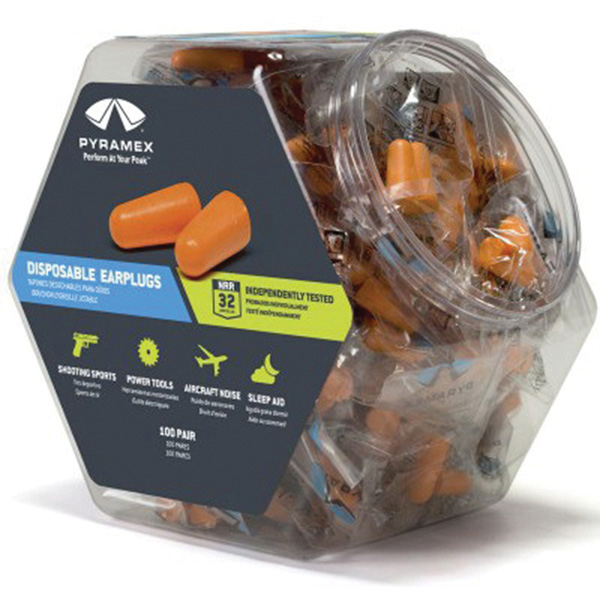 Pyramex Safety 32 dB Ear Plug, Orange, 100 Pair - PYDP1000BN - Pyramex