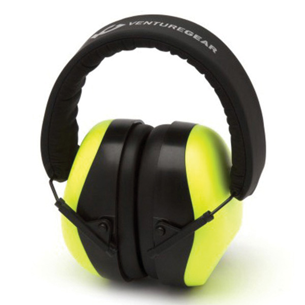 Pyramex Safety VG80 26 dB Over the Head Earmuff, Hi-Vis Lime - VGPM8031C - Pyramex