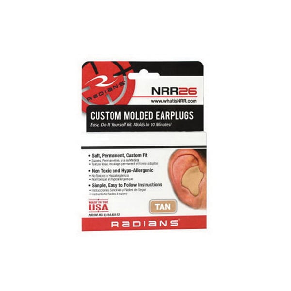 Radians 26 dB Molded Ear Plug, Tan - CEP002T - Radians