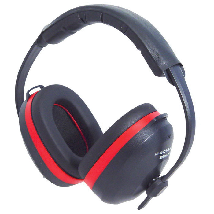 Radians Silencer 26 dB Over the Head Earmuff, Red/Black - SL0130CS - Radians