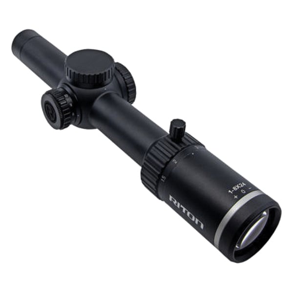 Riton X3 Tactix 1-8x24mm Illuminated OT (SFP) Riflescope, Black - 3T18ASI - Riton
