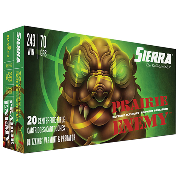 Sierra GameChanger 70 gr Sierra BlitzKing .243 Win Ammo, 20/box - A1507--02 - Sierra