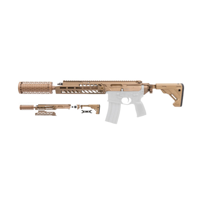 Radian Weapons Model 1 MOE Upper M-LOK Rail with Charging Handle, Black - Advanced Tactical - R0428 - Radian Weapons