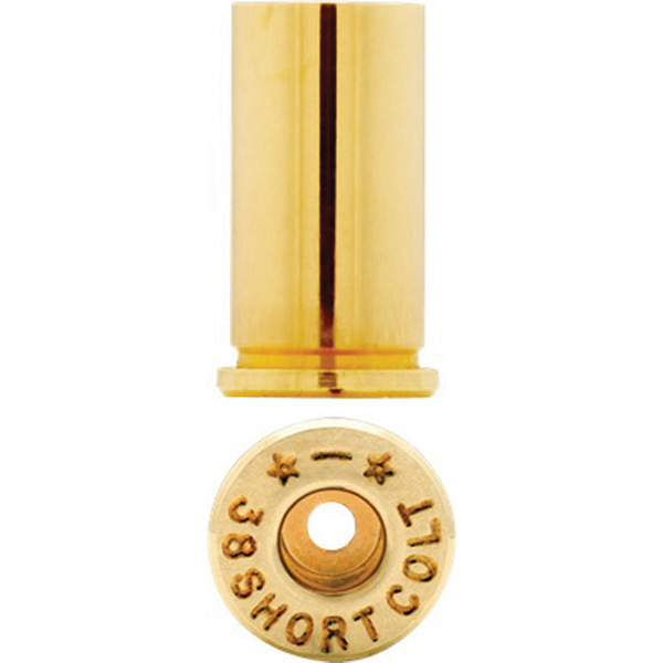 Starline Brass Small .38 Short Colt Unprimed Brass Cartridge Case, 100/bag - Star38SCEUP1 - Starline Brass
