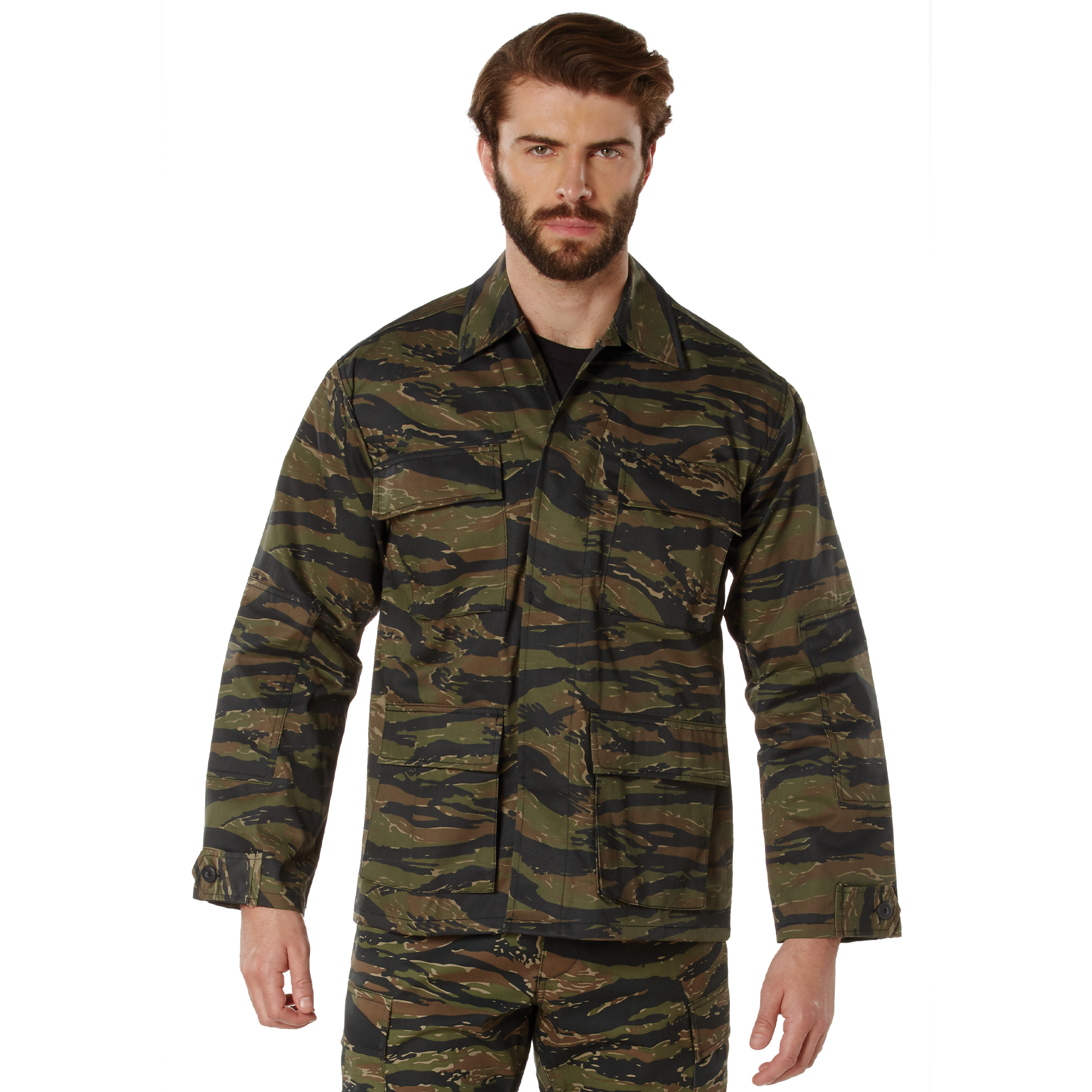 Rothco Rothco Twill Bdu Shirt - Tiger Stripe Camo, Medium