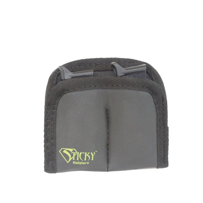 Sticky Holsters IWB/Pocket Dual Mini Mag Sleeve, Black with Green Logo - DMMS