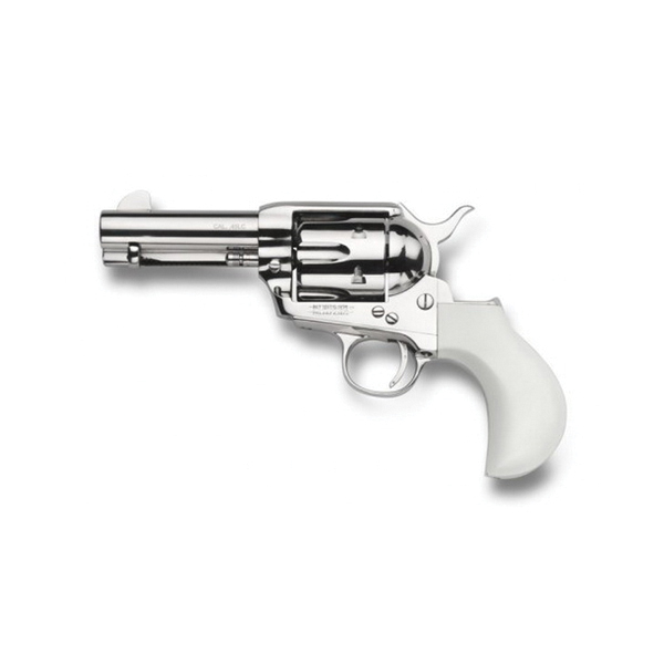 Taylors & Company 1873 Nickel Flattop Ivory Birdshead .357 Mag Revolver, Nickel Plated - OG1418