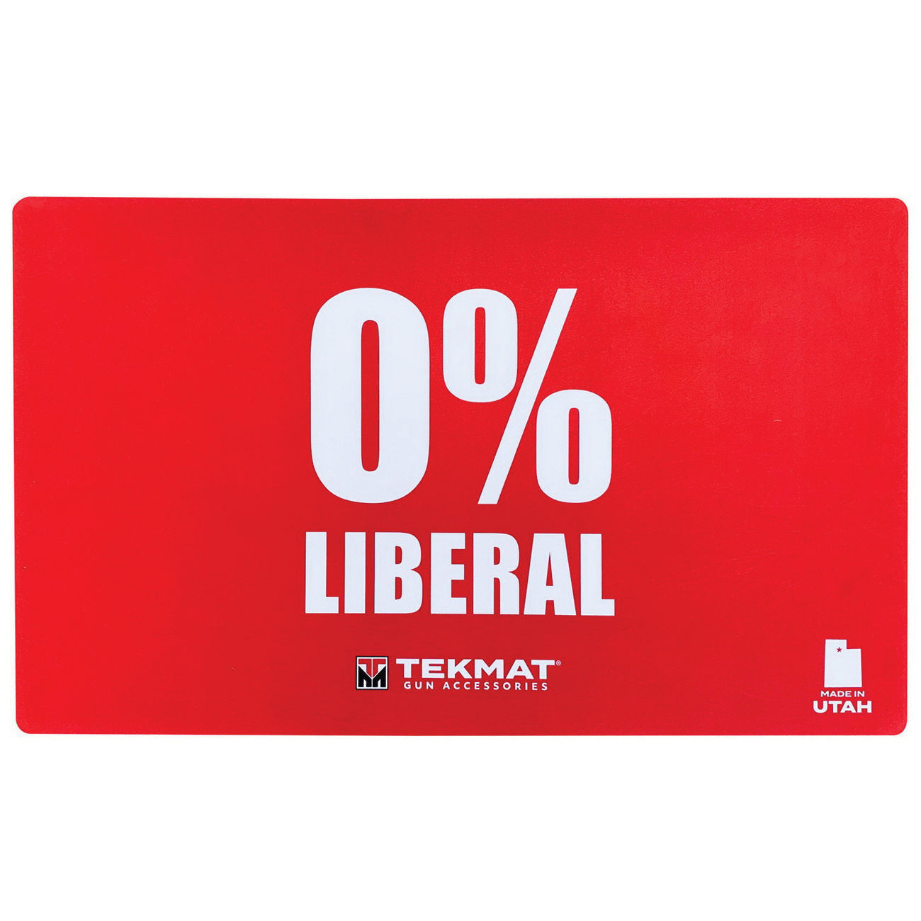 TekMat Zero Percent Liberal Door Mat, 42" W x 25" H x 0.125" T, Red - 42-LIBERAL - Tekmat