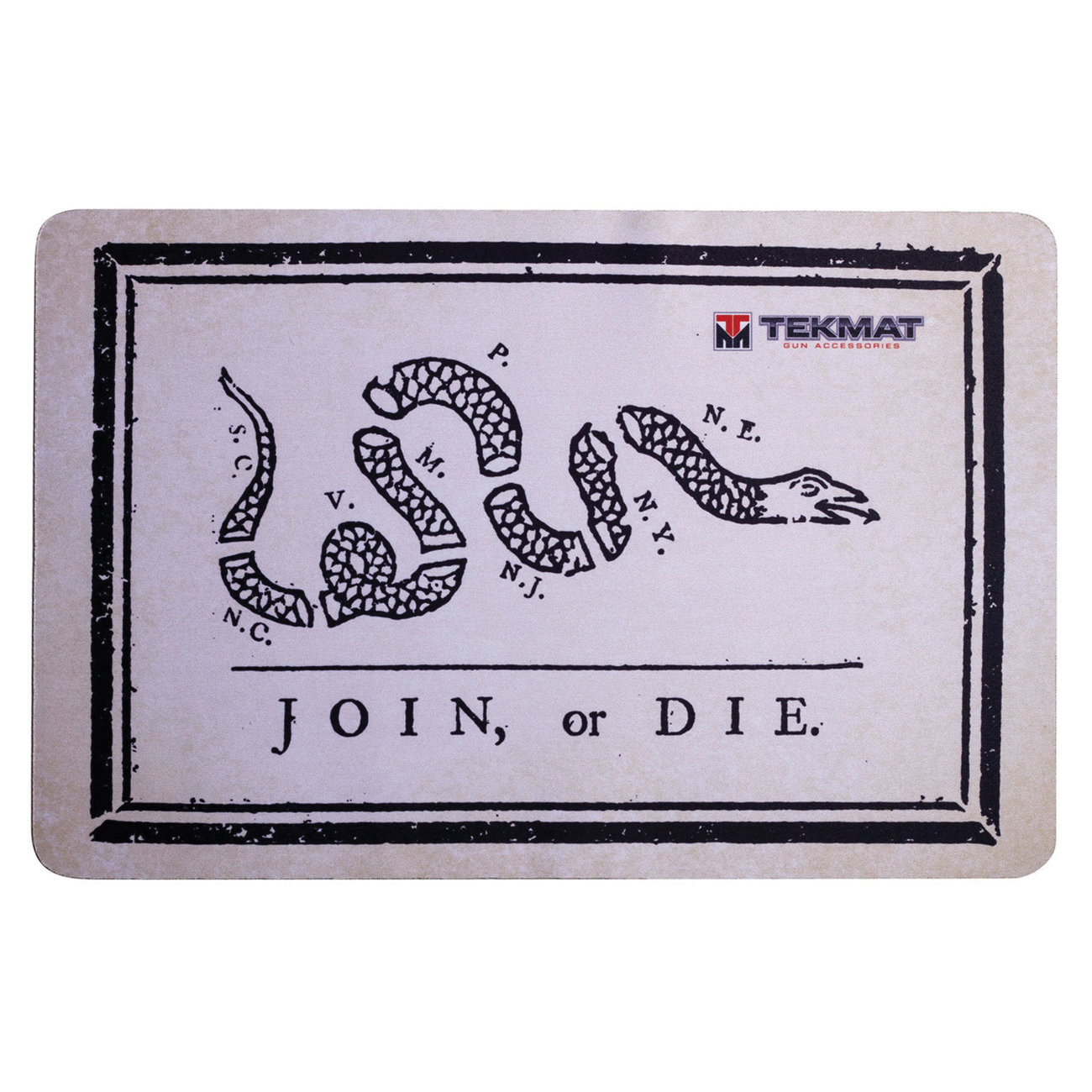 TekMat Join or Die Gun Cleaning Mat, 17" W x 11" H x 0.125" T, Black/Gray - R17-JOIN - Tekmat