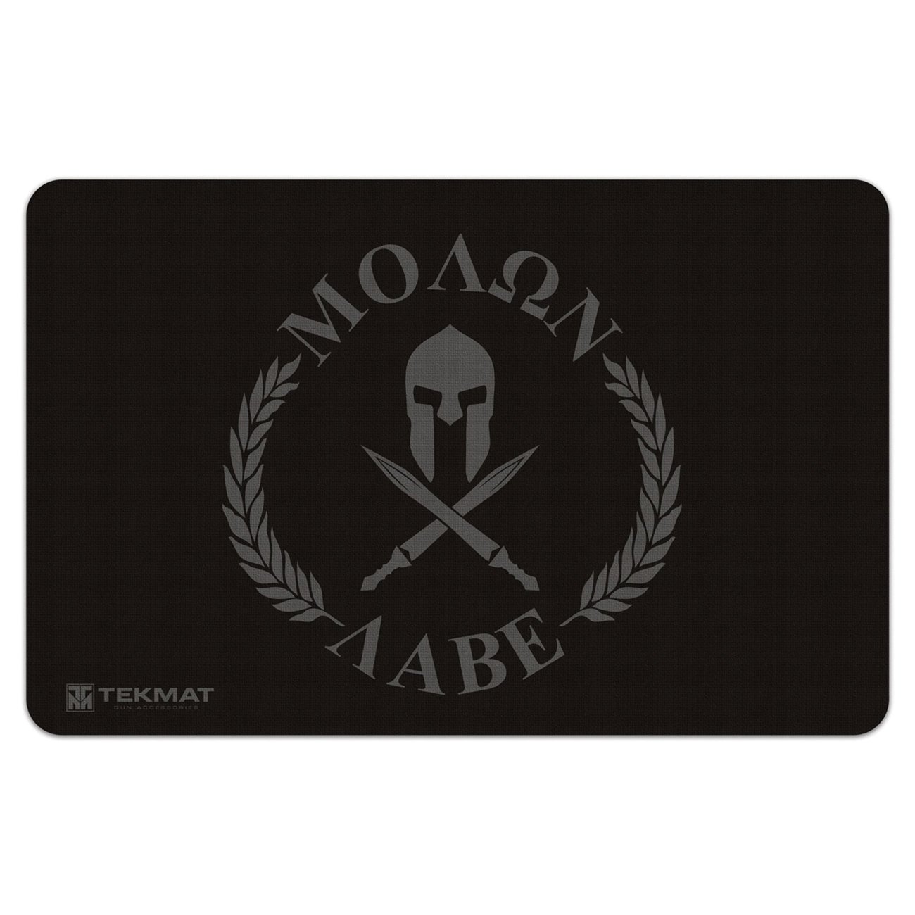 TekMat Molon Labe "Come and Take Them" Gun Cleaning Mat, 17" W x 11" H x 0.125" T, Black/Gray - R17-MOLONLABE - Tekmat