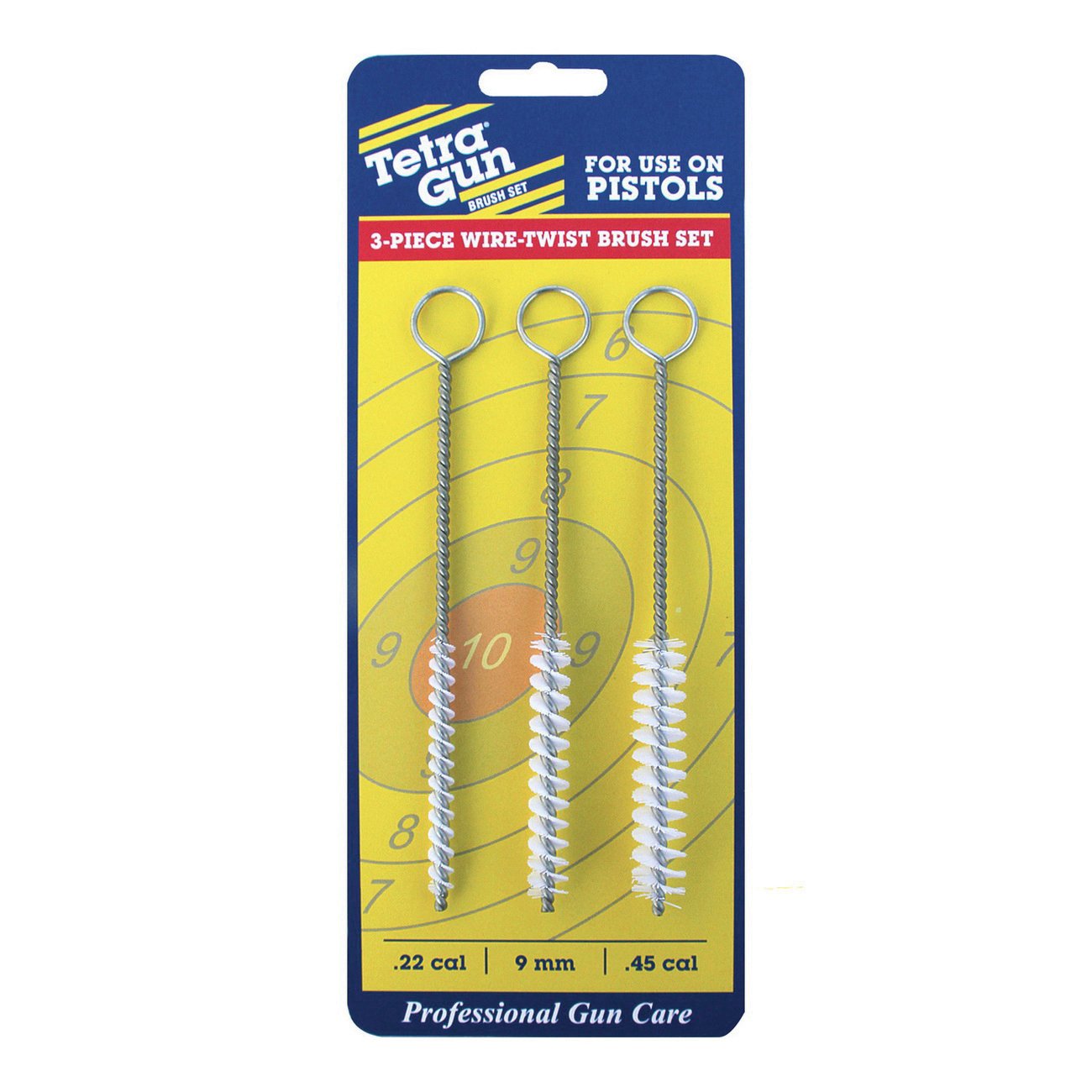 Tetra Gun Nylon Wire-Twist Brush Set, for .22/9mm/.45 Cal Pistols - 1521I - Tetra