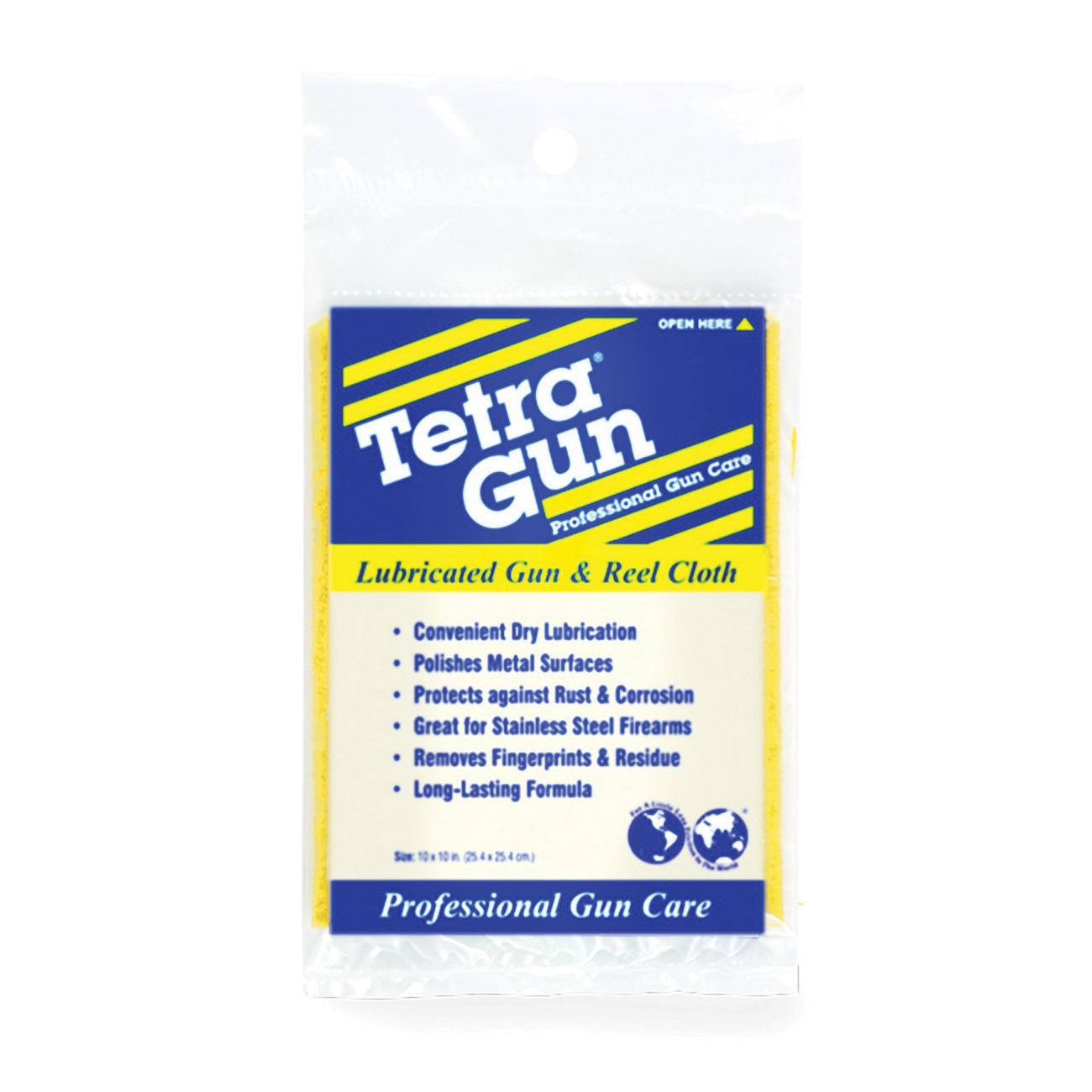 Tetra Gun 10" x 10" Silicone Lubricating Gun and Reel Cloth w/ Wipes - 320I