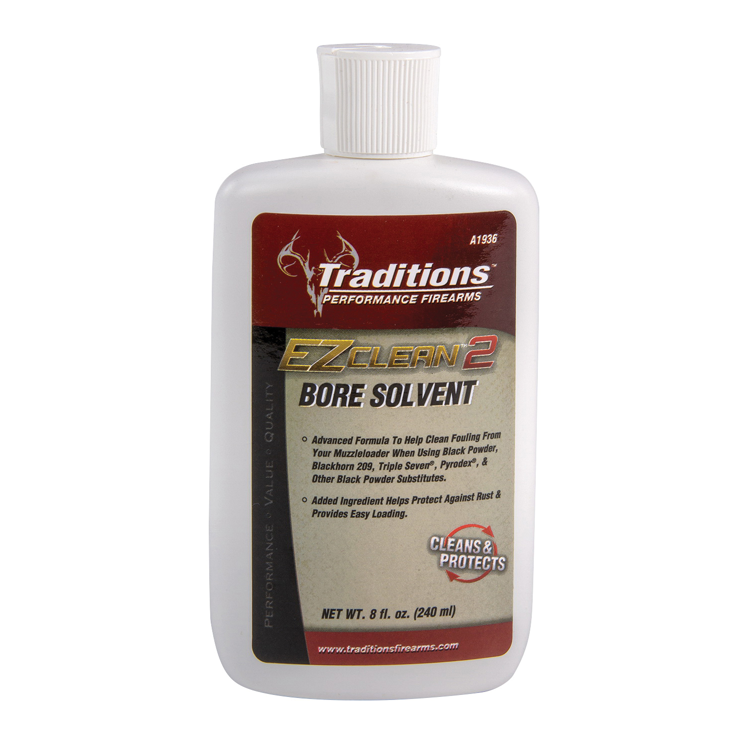 Traditions Firearms EZ Clean 2 Bore Cleaner, 8 oz Bottle - A1936