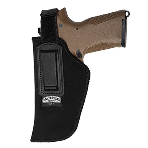 Uncle Mike's Size #15 Left Hand Concealed Carry IWB Holster w/ Retention Strap, Textured Black - 76152 - Uncle Mike's
