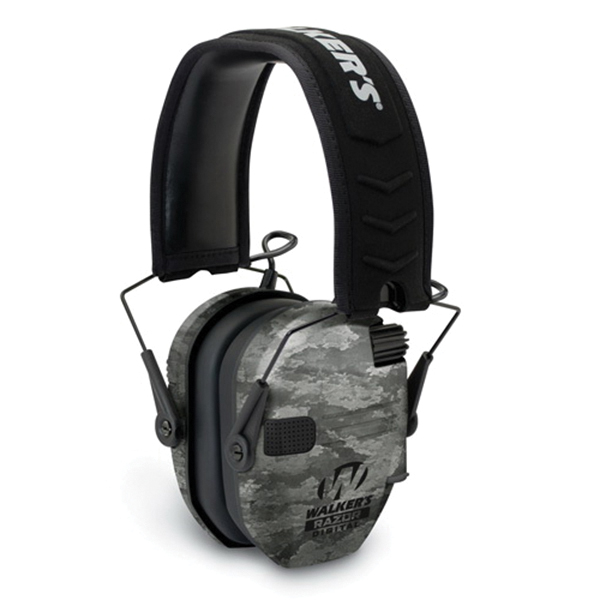 Walkers Game Ear Razor Slim 27 dB Over the Head Digital Passive Earmuff, ATACS Ghost Camo - GWPDRSEMGST - Walkers Game Ear