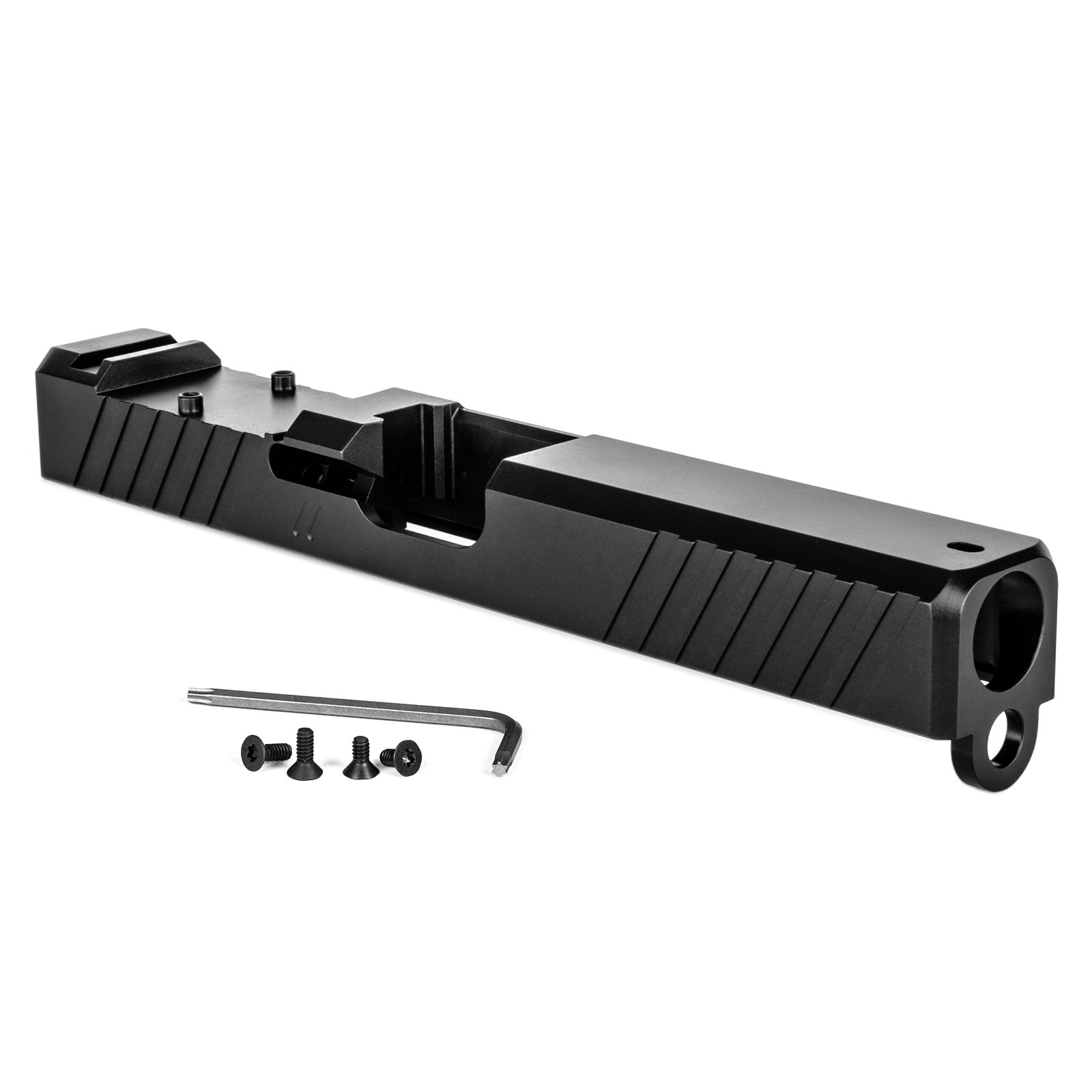 ZevTech Z17/Duty Stripped Slide w/ RMR Cut for Glock 17 Gen 1-3 Pistol, Black Nitride - SLD-Z17-3G-DUTY-RMR-BLK - Zevtech