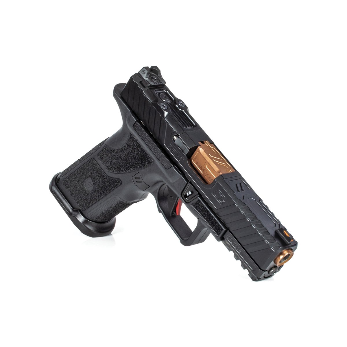 ZevTech OZ-9C Compact 9mm Pistol, Black/Bronze - OZ9C-X-CPT-B-BRZ - Zevtech