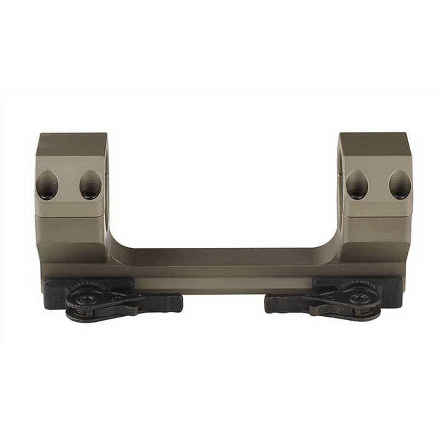 American Defense Delta 30mm 6061 T6 Aluminum Quick Detach Standard Titanium Lever Scope Mount, FDE - AD-DELTA-30-STD-FDE-TL - American Defense Mfg