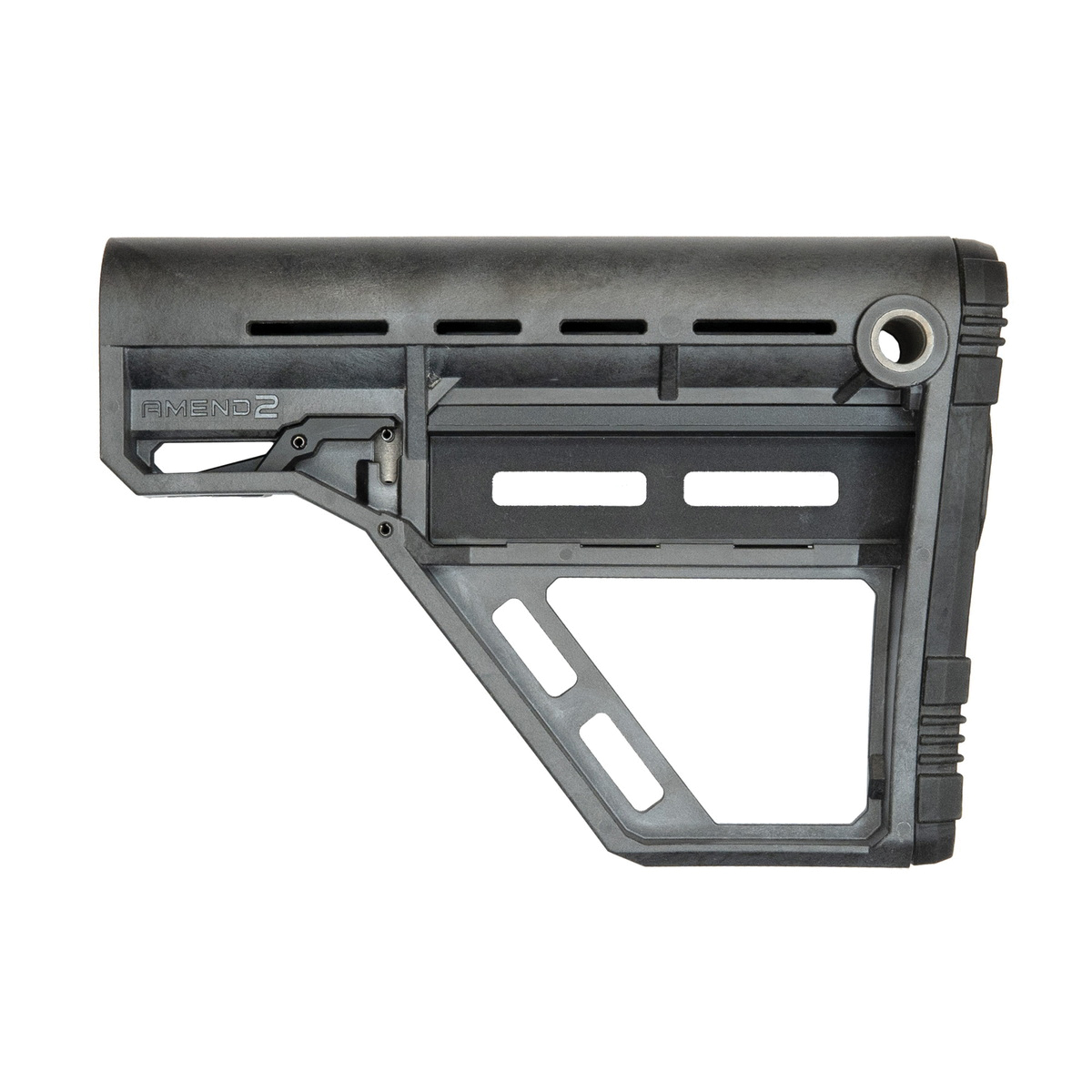 Amend2 Modular Stock in Carbon Gray - Customizable and Lightweight Stock for Enhanced Tactical Performance and Versatility - A2AMSBASECBN - Amend 2