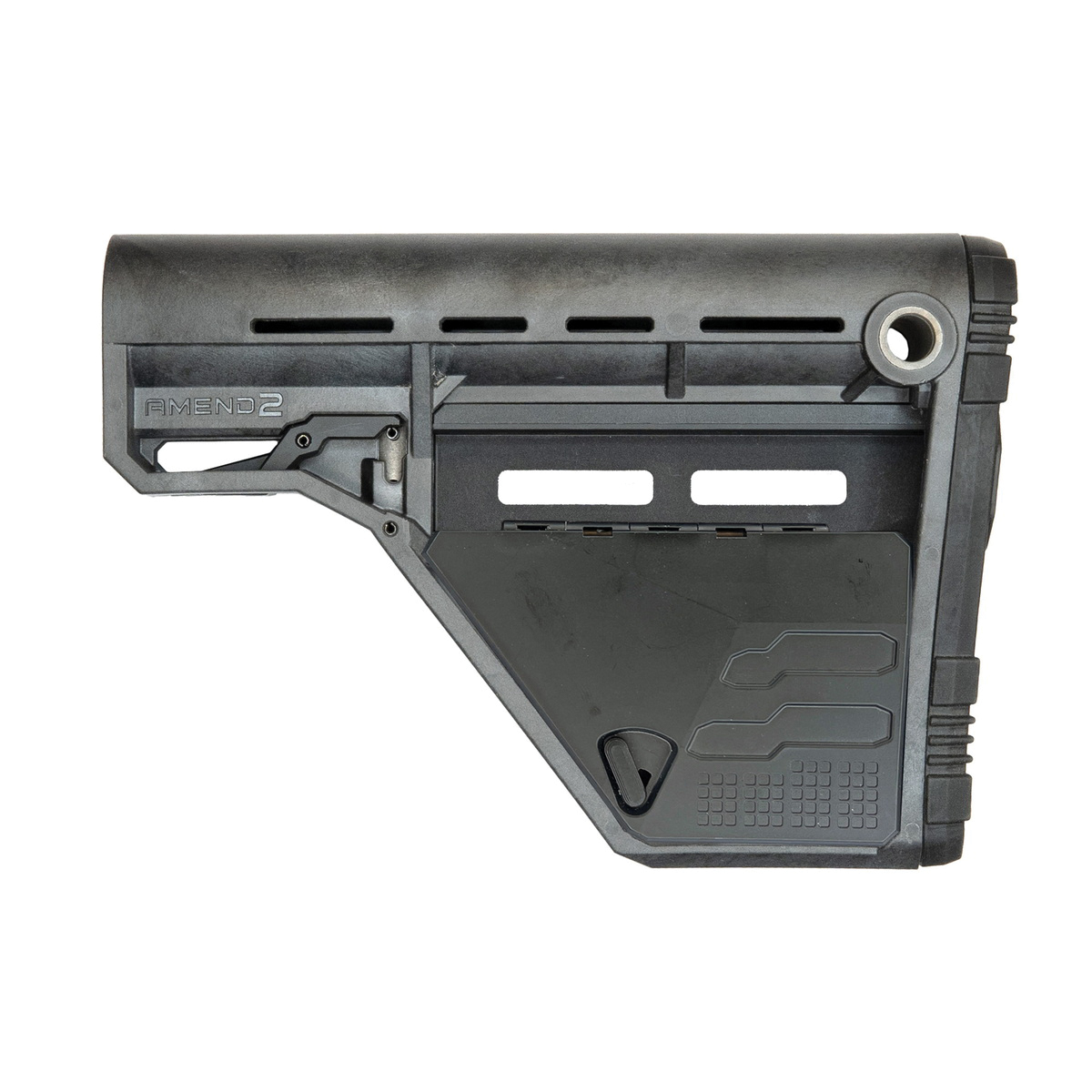 Amend2 Modular Stock in Carbon Gray - Ergonomic and Modular Stock for Improved Shooting Accuracy and Rifle Customization - A2AMSLOWSCBN - Amend 2