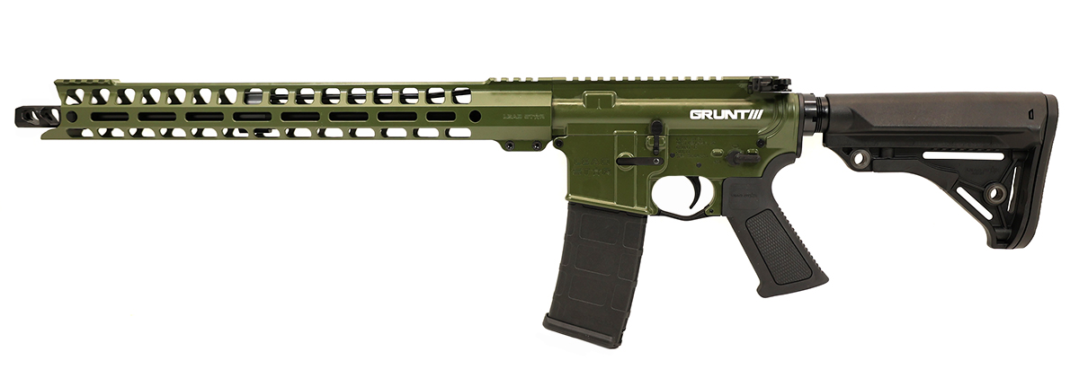 Lead Star Arms Grunt Rifle - 16" .223 Wylde w/ 17" Handguard (Sniper Green) - Lead Star Arms