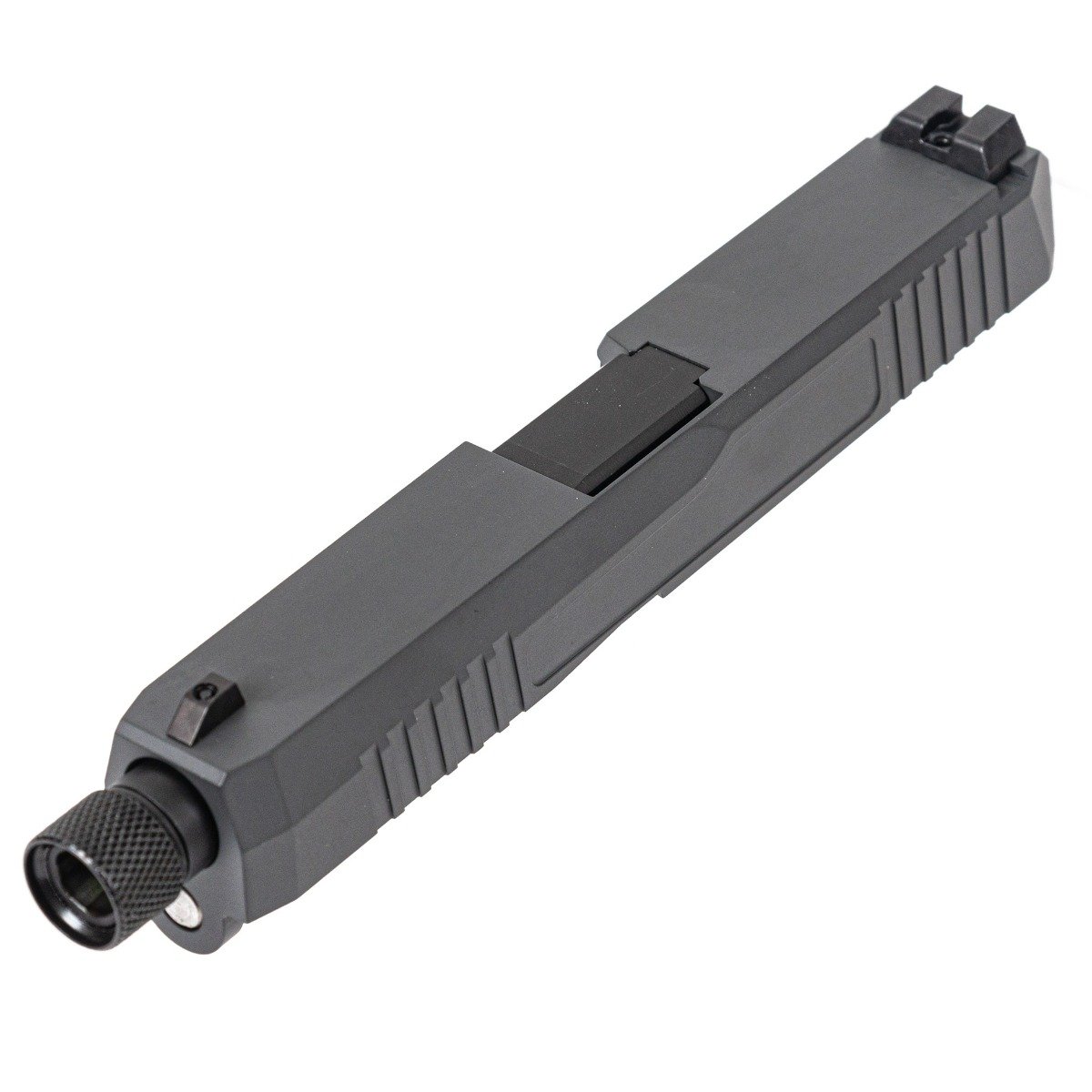 PSA Dagger Complete Slide Assembly with Threaded Barrel, Extreme Carry Cut, Gray - Palmetto State Armory