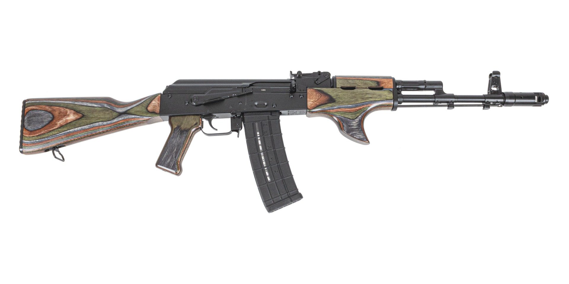 PSA AK-101 Classic Rifle with Toolcraft Trunnion, Bolt, and Carrier, Voodoo Sharkfin - Palmetto State Armory