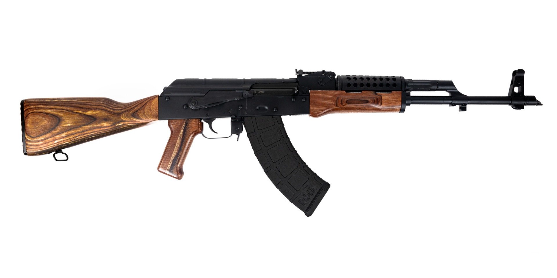 PSA AK-47 GF3 Forged Rifle with Cheese Grater Upper Hand Guard, Nutmeg