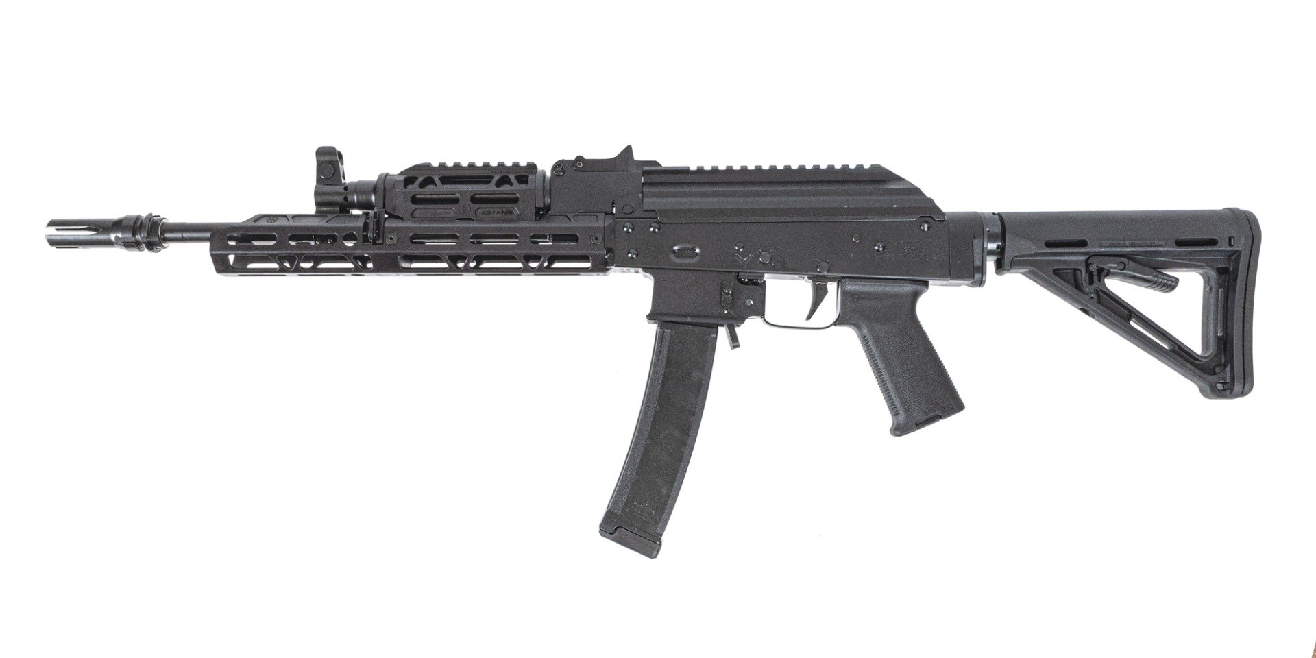PSA AK-V 13.7" 9mm MOEkov Rifle P&W w/ JL Billet Rail, M4 Stock, and ALG Trigger - Black - Palmetto State Armory