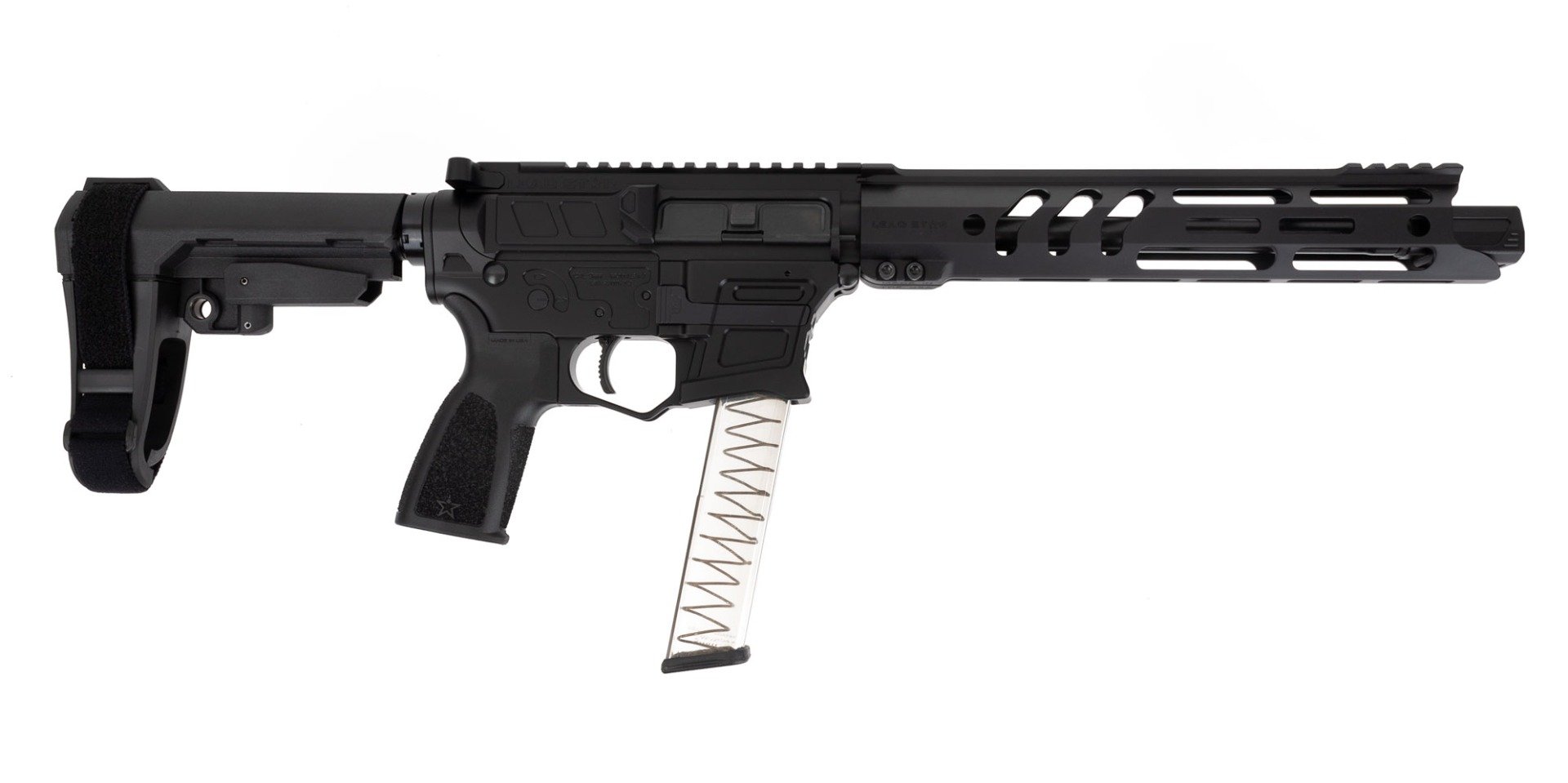 Lead Star Arms Barrage AR-9 Pistol Non Skel 9mm w/ 11" Handguard, Black
