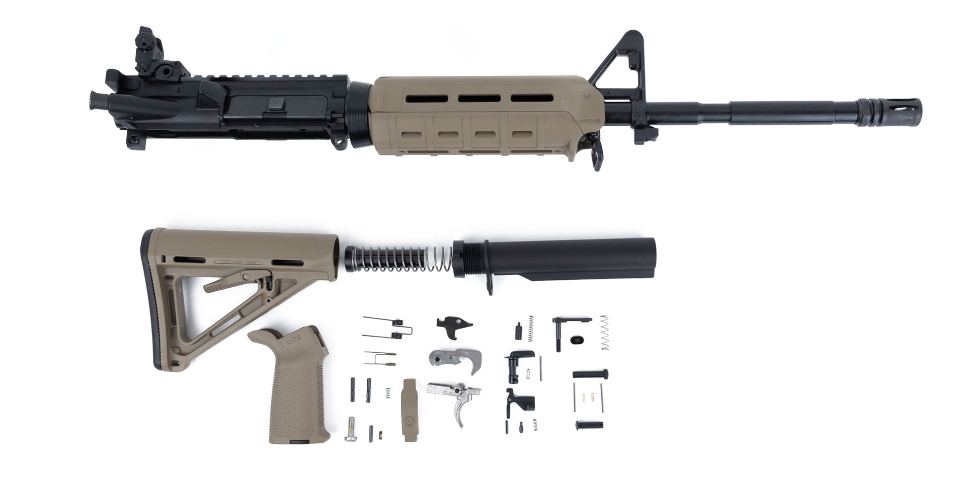 BLEM PSA 16" Carbine-Length 5.56 NATO 1/7 Nitride MOE EPT Freedom Rifle Kit with Rear MBUS, Flat Dark Earth - Palmetto State Armory
