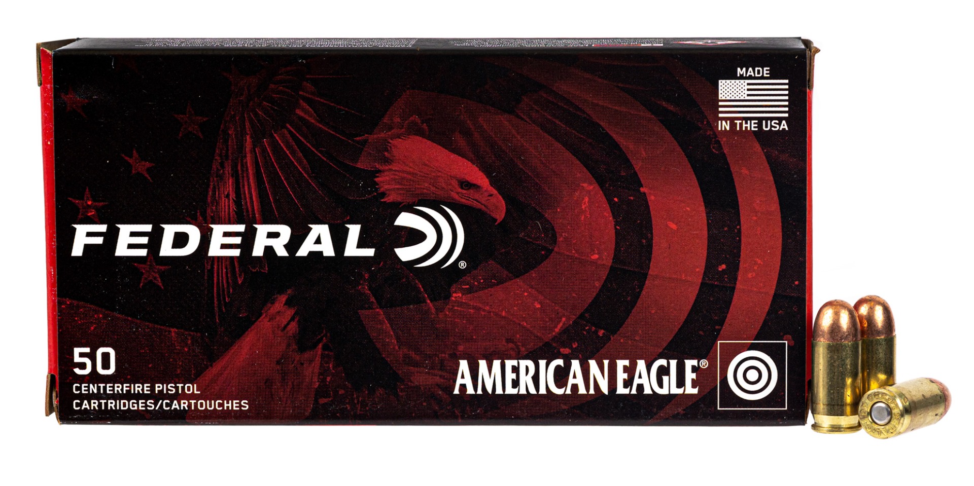 American Eagle 380 Auto/ACP 95gr FMJ Ammunition 50rds - AE380AP - Federal
