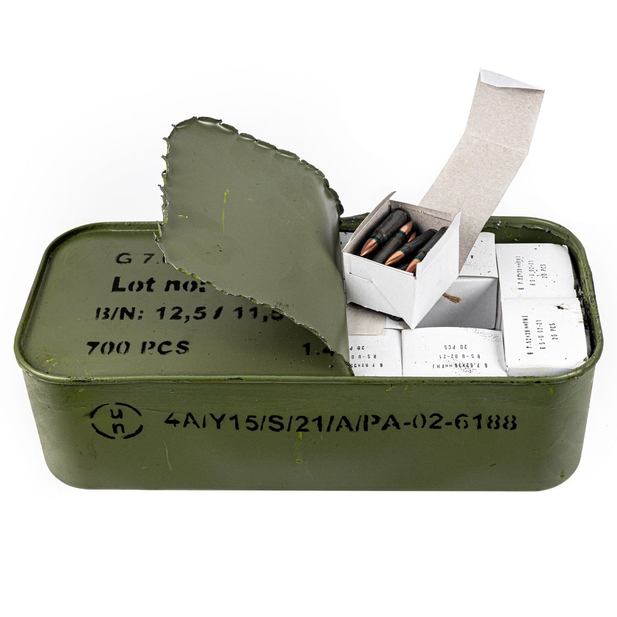 Romanian 123gr Lead Core FMJ 7.62x39mm Spam Can, 700 rounds - Romanian