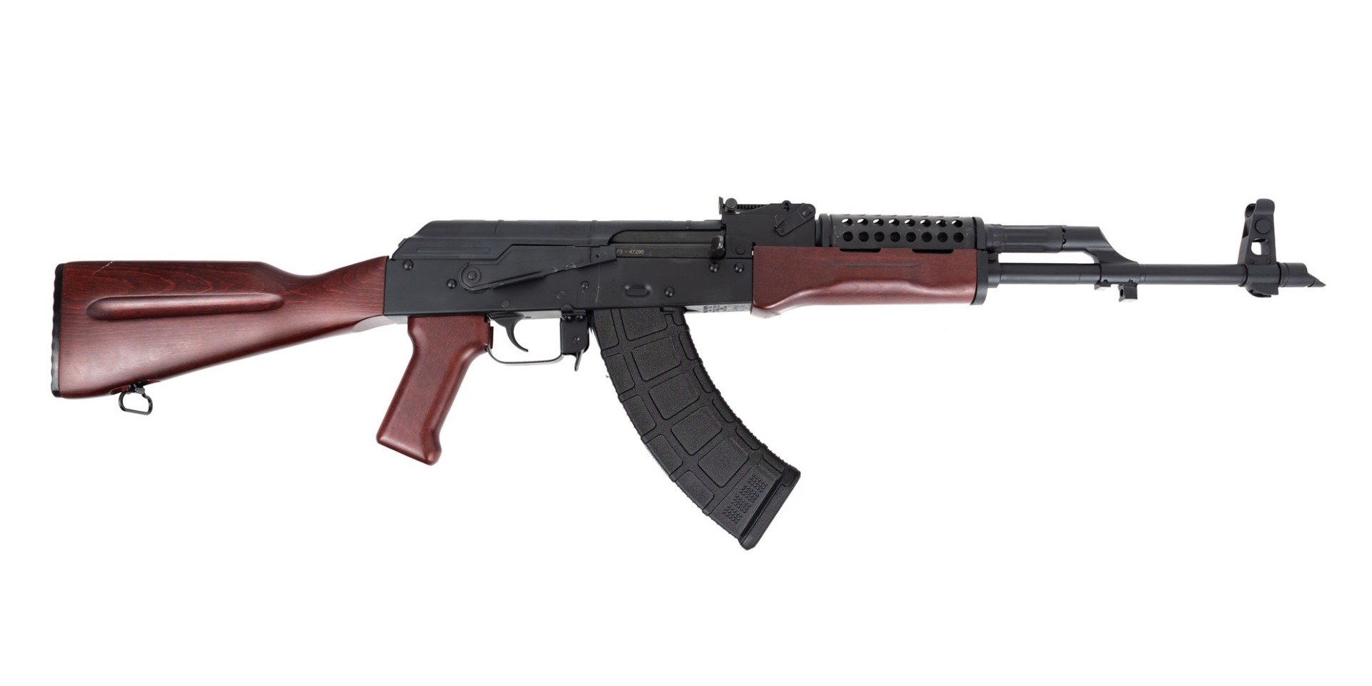 PSA AK-47 GF3 Forged Classic Rifle with Cheese Grater Upper Hand Guard, Redwood - Palmetto State Armory