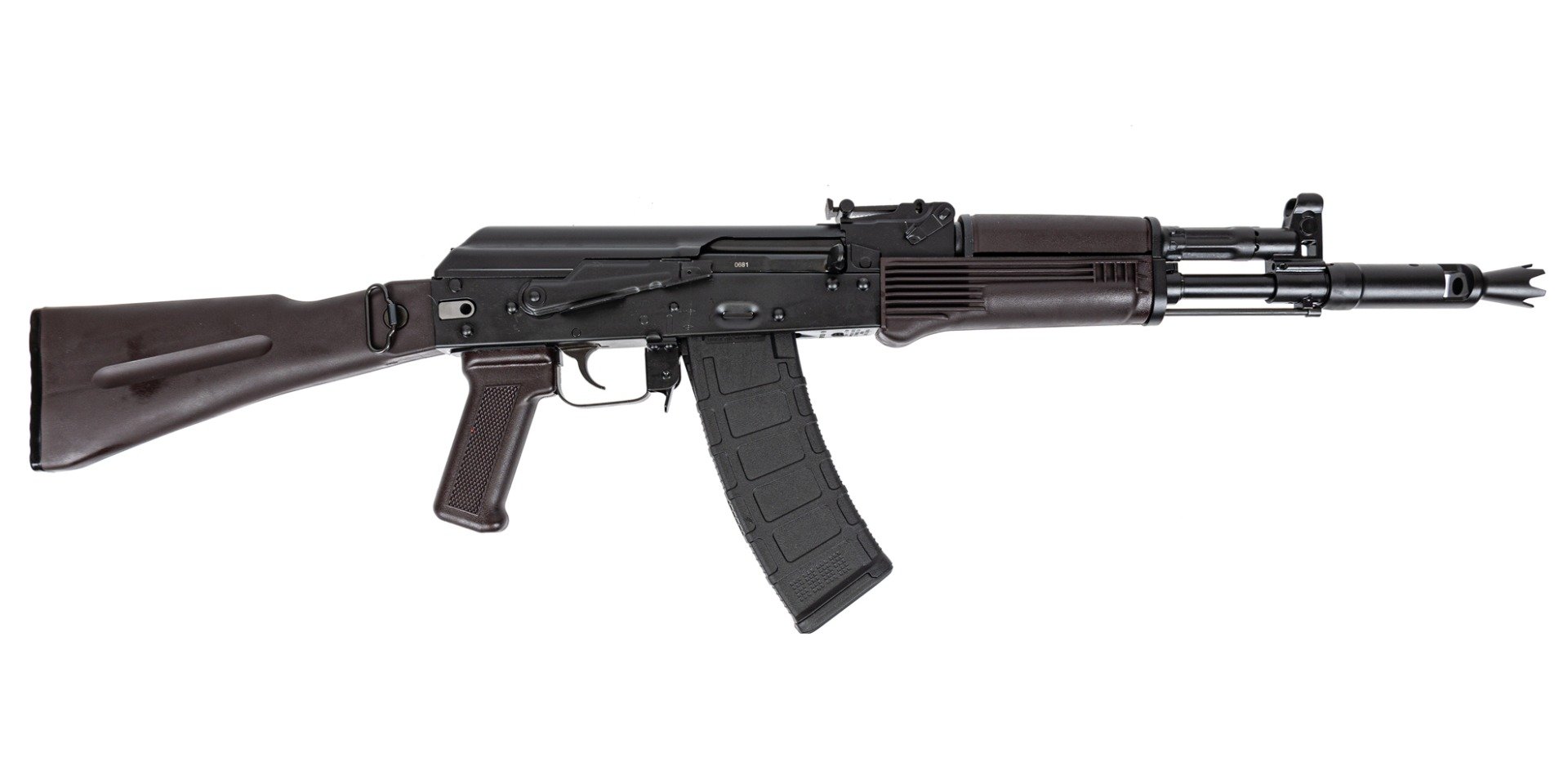 PSA AK-105 Side Folding Rifle w/Pinned and Welded extended booster, Toolcraft Bolt, Trunnion, and Carrier, Plum