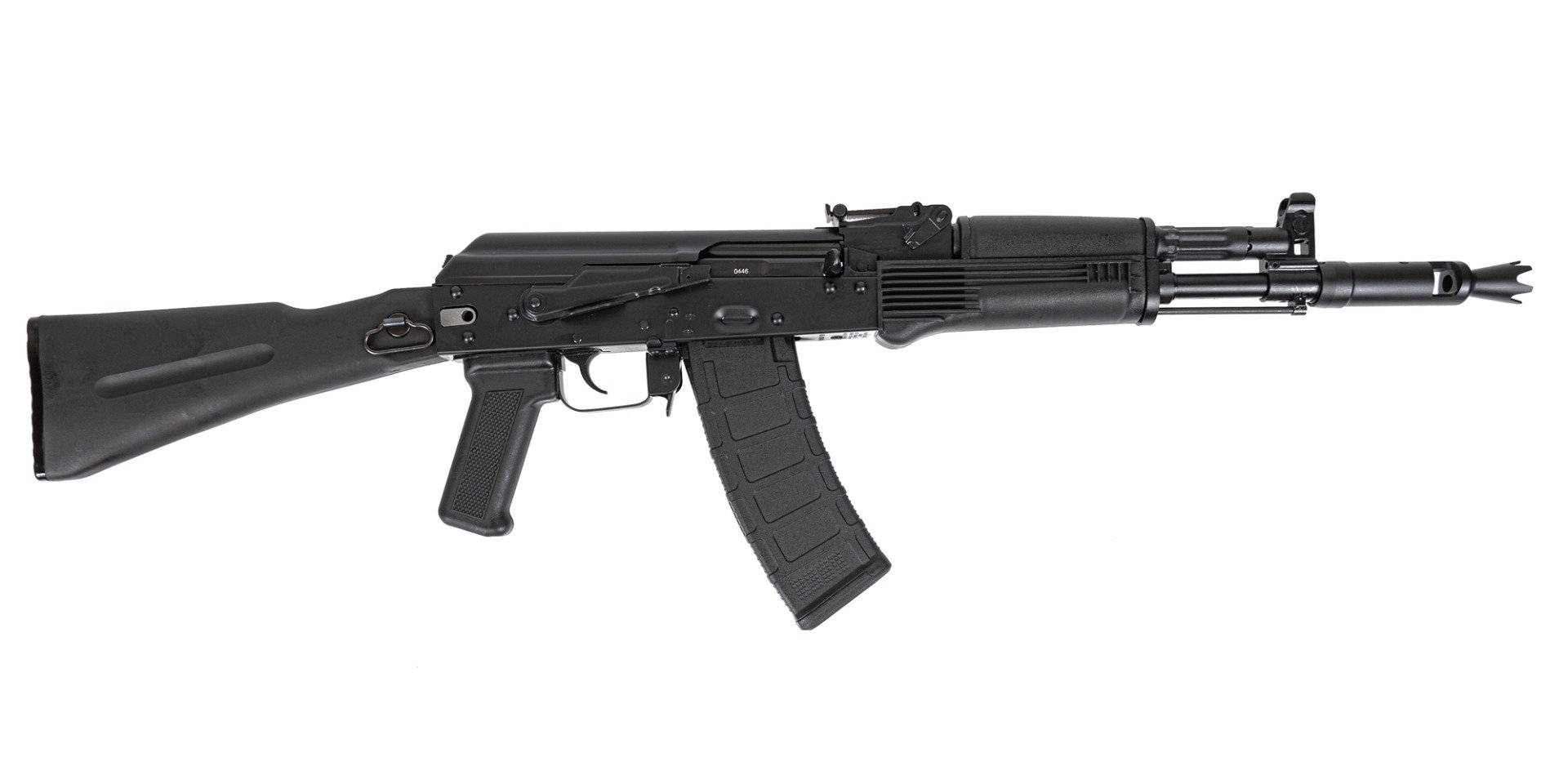 PSA AK-105 Side Folding Rifle w/Pinned and Welded extended booster, Toolcraft Bolt, Trunnion, and Carrier, Black - Palmetto State Armory