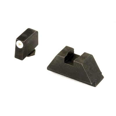 AmerGlo Suppressor Height Green Tritium Front Black Rear Sight Set For All Glocks Except 42/43 - GL-411 - Ameriglo