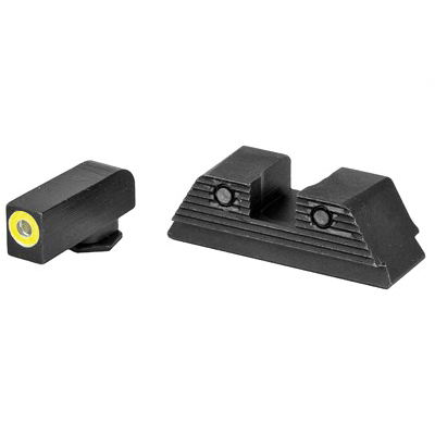 AmeriGlo Trooper Night Sight Set w/ Green Front Green Tritium Serrated Rear For Glock MOS Models Gen 1-4- GL-819 - Ameriglo