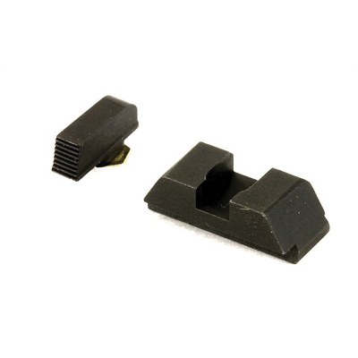 AmeriGlo Defoor Sight Set For Glock 42/43, Black Rear Black Serrated Front - GT-532 - Ameriglo