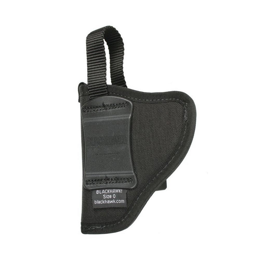 Blackhawk Size 0 Right Hand 2 to 3" Barrel Small/Medium Double-Action Revolver OWB Hip Holster, Smooth Black - 73NH00BK-R
