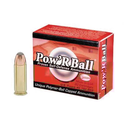 CorBon Pow'rBall 38 Super Auto +P Ammo 100 Grain Polymer-Tipped, 20 rds/box - PB38X100 - Corbon